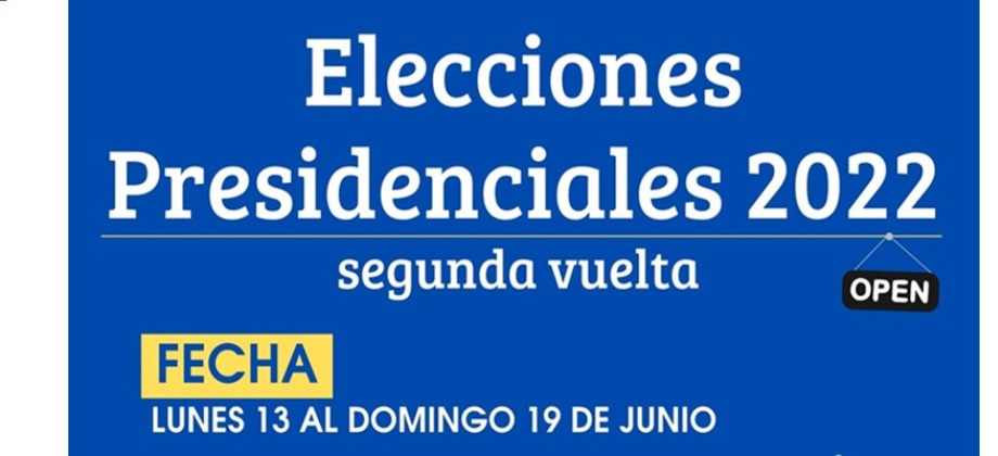 Fechas y puesto de votación de elecciones presidenciales para segunda vuelta