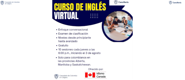 Consulado de Colombia en Calgary ofreció curso de Inglés virtual