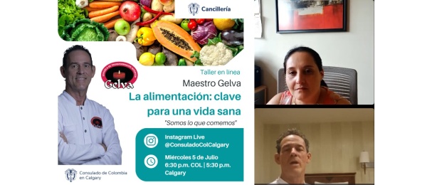 Consulado de Colombia en Calgary organizó charla virtual sobre la alimentación y una vida saludable